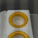 2pcs 6.5inch Design Self Watering Pot for Indoor Plants Yellow Indoor Plants Herbaceous Plants Flowers Terracotta Pots African Violet Pots Ceramic Orchid Planter Absorbent Inner Pot