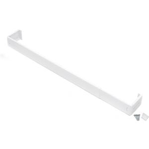 Fantasia 2.5" Wide Pocket Curtain Rod for Windows 28"- 48" Adjustable Width. 3.5-4.5" adjustable Projection - White - Easy to Install Telescoping Rod, with Brackets & Hardware