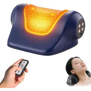 2026 Heated Neck Stretcher for Neck Pain Relief, Cervical Traction Device with 3 Customizable Modes, Red Light & Vibration, for Neck Shoulder Pain Relief Muscle Relaxation Home Office Use