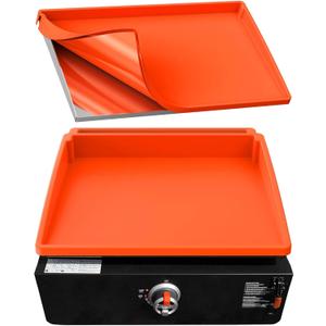 BANGIE Griddle Cover Mat for Blackstone 17 Inch Griddle Accessories | Full Wrap-Around Protection Silicone Mat for Griddle | Food Grade Silicone Grill Mat | ORANGE