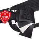 Money Belt Passport Holder for Women Men - Secure Hidden Travel Wallet Fanny Pack with RFID Blocking (Black)