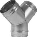 Vent Systems 5" Inch Metal Duct Connector  3-Way Y Fitting for Hose Splitter and Extractor Fan  Durable Galvanized Steel HVAC Adapter with Smooth Surface for Dryer, Exhaust, Ventilation Systems