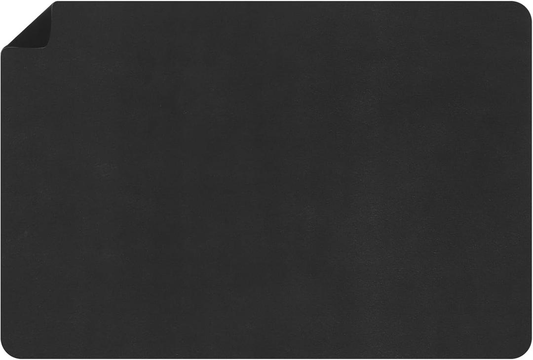 uxcell 35.4 x 23.6 Inch Large Placemat for Kitchen Counter, Heat Resistant Coffee Bar Mat Non-Slip Countertop Table Protector Insulated Placemat, Black
