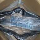 Amazon Basics Velvet, Non-Slip Skirt Clothes Hangers with Clips, Organize Pants and Skirts, Black/Silver, Pack of 50