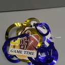 Football Birthday Party Decorations Football Birthday Banner with Super Bowl & Themed Party Supplies for Gameday Tailgate Decorations (Pre-Strung) (Lions Blue/Silver)