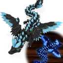 GemmiCho 3D Printed Dragon with Wings Glow in The Dark, 11" 3D Dragon Toys for Kids, 3D Dragon for Stress Relief, 3D Printed Animals Figurines Fidget Dragon Toys for Boys Kids Teen 5-7 4-6 8-12