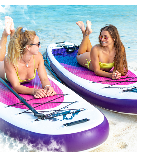 Polar Outdoors by Roc Inflatable Stand Up Paddle Board with Premium SUP Paddle Board Accessories, Wide Stable Design, Non-Slip Comfort Deck for Youth & Adults (Orchid)