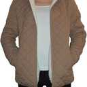 SOMTHRON Women's Full Zipper Warm Fleece Lightweight Thick Wool Jacket Hooded Winter Coat