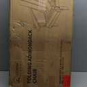 Ciokea Folding Adirondack Chair Wood Texture, Patio Chair Weather Resistant, Plastic Fire Pit Chair with Cup Holder, for Lawn Outdoor Porch Garden Backyard Deck (Grey)