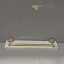 Gatco 5051 Designer II Towel Bar, 18 Inch, Brushed Brass | Wall Mounted Towel Holder for Bathroom