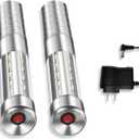 Strobe Baton Light,Stage Handheld Light,Champagne Bottle Sparklers, Recharge led Bottle Service Lights - for Bar Club Birthday Weddings Parties (Sliver 2 PC)