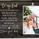 Father of The Bride Gifts from Daughter, Wooden Picture Frame for 6"x 4" Photo, Thank You Gifts For Daddy, To My Dad Keepsake On My Wedding Day, Wedding Keepsake Desk Decor