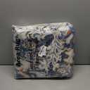 Lahome Reine Round Rug 5'3"Ft, Large Washable Dining Room Round Area Rug Soft Kitchen Circle Rug, Bohemian Non-Slip Non-Shedding Printed Indoor Carpet for Bedroom Entryway Bathroom, Blue Purple/Multi