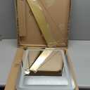 FENNIO Gold Vanity Mirror with Lights 22"x19", LED Lighted Makeup Mirror, Large Makeup Mirror, Make up Mirror with Lighting,Touch Screen with 3-Color Lighting,Dimmable,for Vanity Desk Tabletop