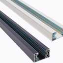 H Track Lighting Rails Kit 120V 3.3FT 3-Wire H Type Single Circuit with End Caps and Live End Feed Connector, Mounting Hardware (Black)