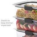 Rubbermaid Brilliance BPA-Free Food Storage Containers with Lids, Airtight Clear Set of 2 (9.6 Cup), Ideal for Lunch, Meal Prep, and Leftovers