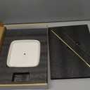 pickpiff Necklace Holder Stand with Ceramic Base: 12" Jewelry Tree Display Organizer for Necklaces, Bracelets, Rings, Earrings, Tall Gold Stand for Women, Aesthetic Room Dcor (5.8" base, White)