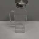 Netany 1Pack 2 Liters/68 oz Square Glass Pitcher with Lid and Handle for Fridge, Iced Tea and Coffee Carafe Beverage Serveware, Heat Resistant Borosilicate Water Jug for Hot/Cold Drinks and Milk