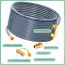 Upgraded 48 Feet 1/2 Inch Natural Gas Hose propane hose extension kit with quick connect fittings fit for weber grill gas conversion kit BBQ, Pizza Oven, Patio Heater and More NG Appliance - CSA