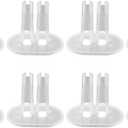 ARTIBETTER Doll Stand Holder for Feet Fitting Transparent Plastic 3.14X1.96X2.75In Set of 12 Upright Doll Display Stands for Kids Playroom Crafting