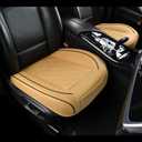 Luxury Leather Front seat Cover, Non Slip All Inclusive with Storage Bag, Suitable for 95% Sedan, SUV, Truck, 1 Piece Beige