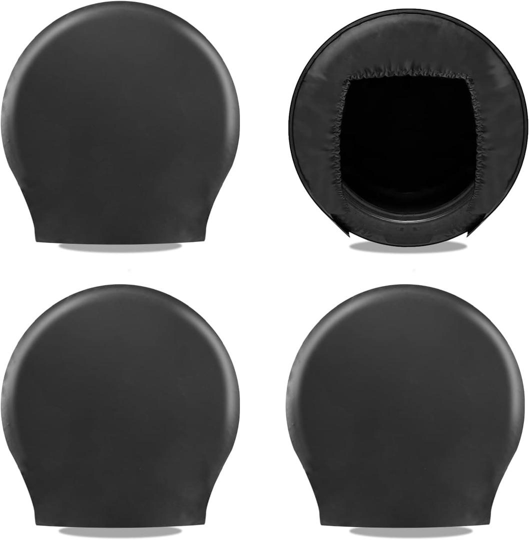 Camper Tire Covers for Trailers,Tire Covers for Cars 23-26 inches, RV, Truck, SUV, Tough tire Wheel Protection Trucks,Trailers, campervans Wheel Cover,Rv Wheel Covers Set of 4,