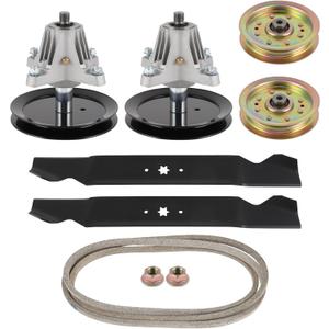 ACEBRI Deck Rebuild Kit 46'' for Cub Cadet LTX1045 LTX1046 LTX1046VT Include 2 Spindles 618-04865 2 Blades 942-0424 2 Idler Pulley 753-08171 956-04129 1 Belt 954-04219