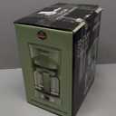 MELLERHOME 12-Cup Drip Green Coffee Maker, Borosilicate Carafe, Auto-Off, Reusable Filter, Anti-Drip, Keep-Warm Function, Clear Water Level Window, Green Kitchen Accessories & Dcor (Green)