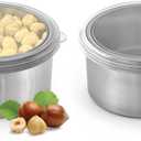 TAVVA 2 X 12oz Stainless Steel Containers with Lids - Leakproof w/Silicone Lids - BPA Free - Dishwasher & Freezer Safe - Portable & Reusable - Stainless Steel Storage Food Snack Containers