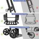KEDSUM 3-in-1 Convertible Dolly Cart with Wheels, 600LBS Heavy Duty Hand Truck Dolly, Hand Truck with Adjustable Handle Angle & Expandable Base for Home,Warehouses,Dorm, 6-Wheel Design with Brakes