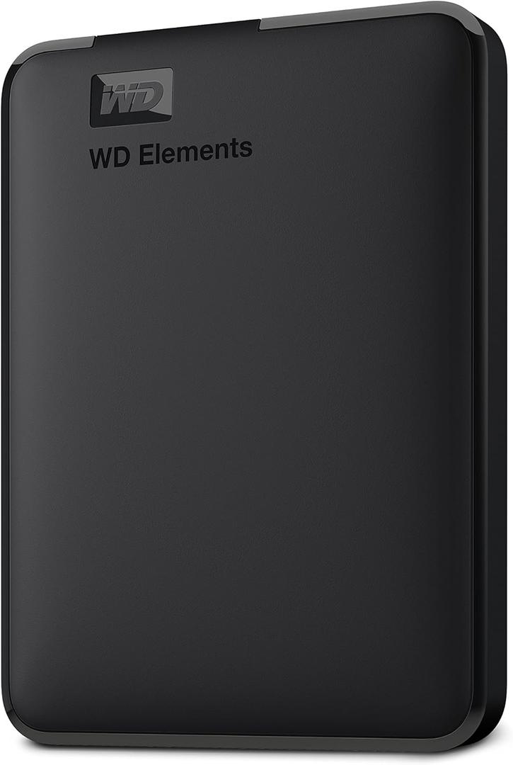 Western Digital WD 5TB Elements Portable External Hard Drive for Windows, USB 3.2 Gen 1/USB 3.0 for PC & Mac, Plug and Play Ready - WDBU6Y0050BBK-WESN