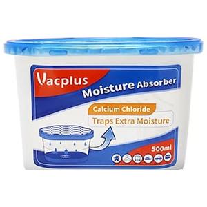 Vacplus Moisture Absorbers, 10.5 Oz Humidity Absorber Boxes Attracts Extra Moisture from Your Bathroom, Closet, Kitchen & Study, Dehumidifier, Odor Eliminator for Closet (Fragrance Free), 1 pack