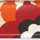 TATSU-CRAFT NR Non Slip Serving Tray with Nordic Bloom Garden Red, Microwave Safe Plastic Tray, 8.5 x 4.9 Inches, Ideal for Cafeterias, Restaurants, Coffee Shops, Home, Fast Food, Snacks, Drinks, More