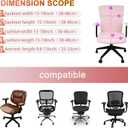 Tallew 3 Pieces Office Chair Covers Set Computer Universal Protective Stretchable Chair Seat Covers Desk Armrest Slipcovers Pads Office Cushion Backrest for Rotating (Polyester,Pale Pink)