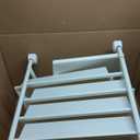 4-Tier Utility Cart with 4 Drawers, Rolling Utility Cart with 2 Lockable Caster Wheels, Multipurpose Mobile Rolling Drawer Cart for Office Bathroom Kitchen, Ivory White