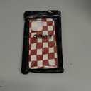 For iPhone 15 Pro Max Case 6.7 Inch, Trendy Checkered Aesthetic Cute Girly Design for Women & Girls, Checkerboard Pattern Phone Case, Slim Fit Silicone Protective Cover, Red and White