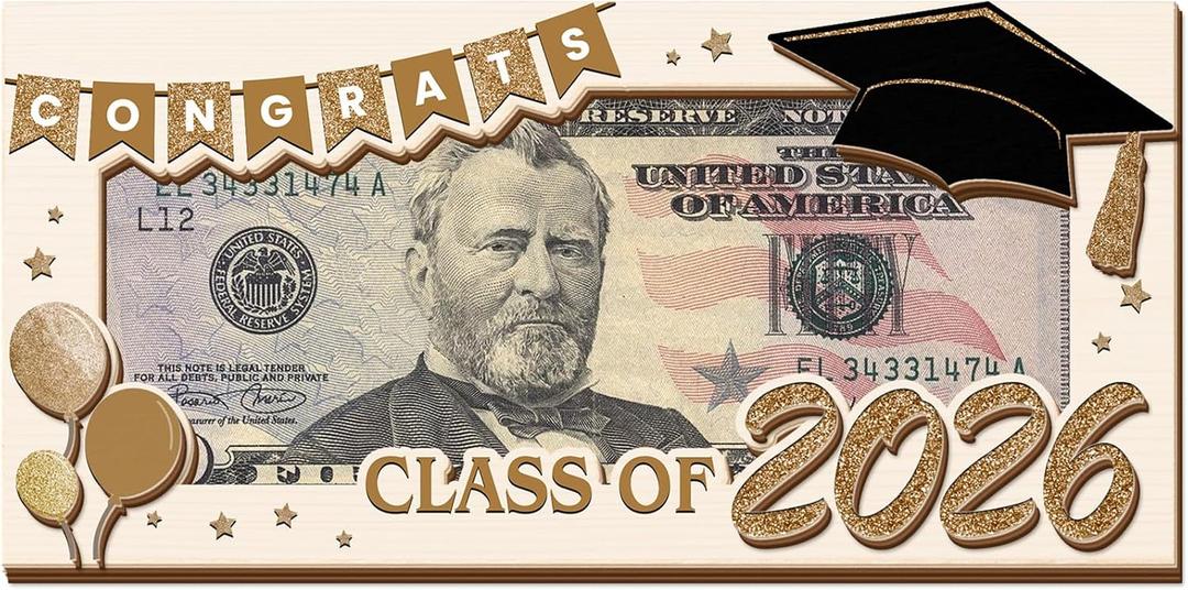 Graduation Money Holder Gift 2026 Class of 2026 Cash Gift Holder, Wooden Graduation Card Alternative, Congrats Grad Gift, Senior Graduation Keepsake