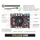 T300HS Amplifier Board with Treble and Bass Control, DC 9-24V, BT and AUX Inputs, 2.0 Channel Stereo AMP Board for DIY Wireless Speakers, Password Free