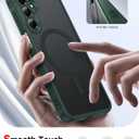 LeYi for Galaxy A16-5G Phone Case: Compatible for Samsung A16 5G Case [Magnet Fit] with Screen Protector, Frosted Translucent Soft-Touch Skin & Full Body Protection Funda para A 16, Green