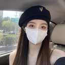 CHIC DIARY Beret Hat Black French Style Women Beret Hats Classic Winter Cotton Cap boinas para Mujer (Black, M)