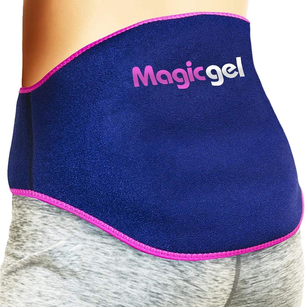 Magic Gel Ice Pack for Back Pain Relief | 1 Pack Reusable Lower Back Wrap for Hot or Cold Therapy | Relief for Lower Lumbar, Sciatic Nerve, Herniated or Degenerative Disc, Coccyx, Tailbone Pain