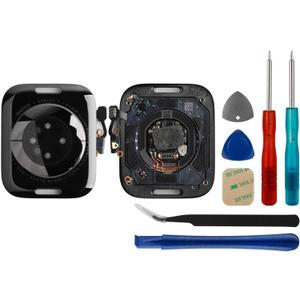 New Back Cover Glass Heart Rate Part Connector +NFC Compatible with A-pple Watch Series 7 41mm (Cellular/LTE+GPS) with Upgraded Repair Tools Kit