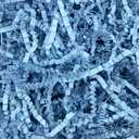 Tisspoms 1LB Crinkle Cut Paper Shred Filler, Paper Shreds for Basket Fillers, Birthday, Gift Wrapping, Anniversary, Wedding, Halloween, Thanksgiving, Christmas Gift Decor Party Filler (Sky Blue)