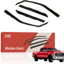 R-GEE in-Channel Window Rain Guards Fit for Ford F250 to F550 Super Duty 2017-2022 Crew Cab, Extra Durable Window Deflectors, Vent Window Visors Exterior Car Accessories, 4 Pieces