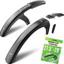 RBRL Bike Fender Set for MTB & E-Bike Full Coverage Mudguards Compatible with 27.5" / 29" Wheels up to 3.0" Durable Splash Guard Against Mud & Water Stable, Tool-Free Installation