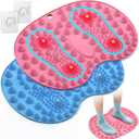 Foot Massager Mat 2PCS, Foot Reflexology Mat with Magnetic Therapy, Under Desk Mat Acupressure Mat for Feet Relaxation, Pressure Point Mat for Pain, Fatigue and Stress Relief (Blue+Purple)