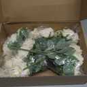 Artificial Roses Bouquets - 8 Bundles Fake Silk Flowers Realistic Faux Florals Bulk for Wedding Bridal Party Baby Shower Event Home Arrangements Centerpieces Decorations (Champagne)