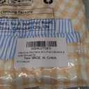 Wenrine Womens Gingham Bubble Mini Skirts Striped Elastic Waist Cute Y2K Skorts Plaid Summer Beach Skirt (Small, Khaki)