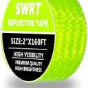 SWRT Reflective Tape 2 Inch x 160 Feet DOT-C2 Shining Star Fade Resistant Green Reflective Tape Outdoor Waterproof Strong Adhesive Safety Warning Tape Reflector Conspicuity Tape for Trailer Truck Bike