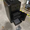 Rolling Portable Manicure Table with 3 Drawers, Lockable Makeup Train Case with Mirror & Nail Polish Organizer, Foldable Nail Desk with Wheels & Handle for Mobile Nail Techs & Salon Use, Black